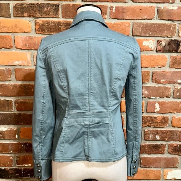 White House Black Market Green Military Jacket Size 2 - Picture 4 of 6